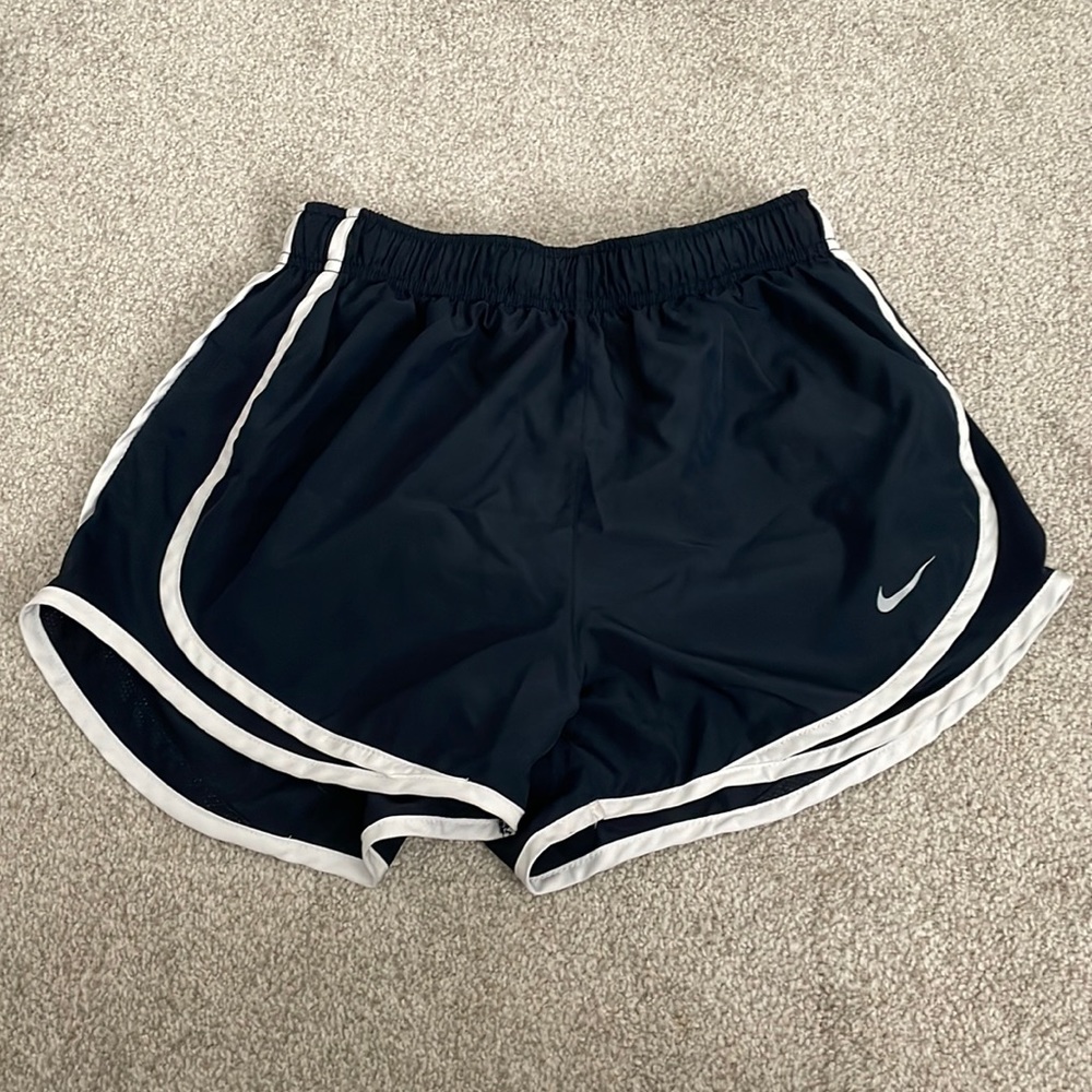 Nike Dri Fit tempo shorts navy size small with built in underwear